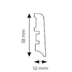 Weninger Listwa przypodłogowa Weninger Smart Aqua L742 Dąb Vermont