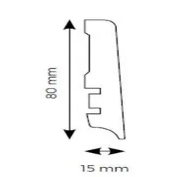 Weninger Listwa przypodłogowa Weninger Aquatus L730 Dąb Triana