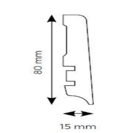 Weninger Listwa przypodłogowa Weninger DeLux 562 Dąb Cortina