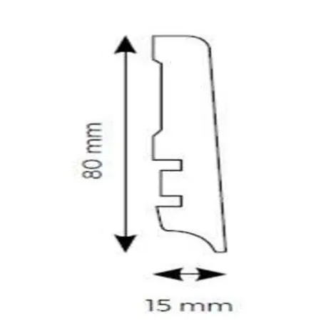 Weninger Listwa przypodłogowa Weninger Aquatus L730 Dąb Triana